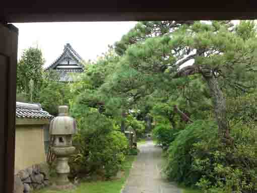 the approach road in Choshoji Temple