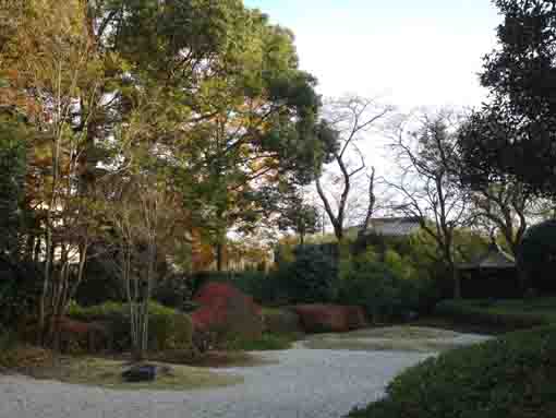the stone garden in Ekoin Temple in fall