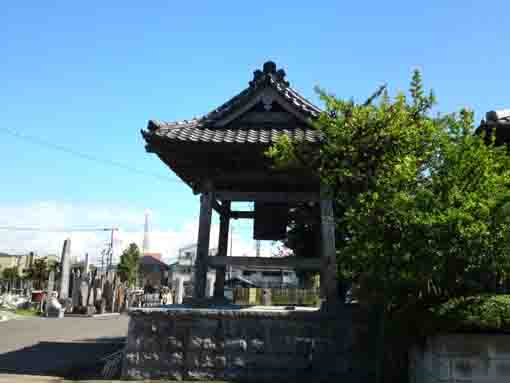 the bell tower in Genshinji Temple