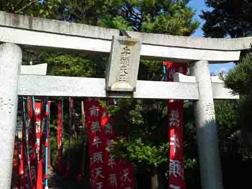 The torii gate of Rairenji Temple