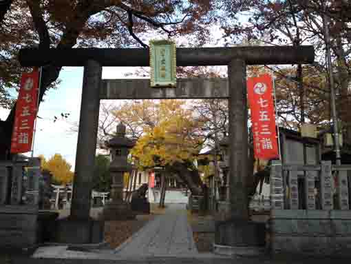 the torii gate of Toyouke Jinja in Urayasu