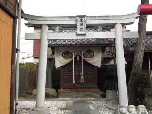 the main hall of Funabashi Toshogu 