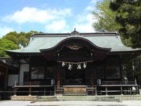 the main building of Katsushika Hachimangu