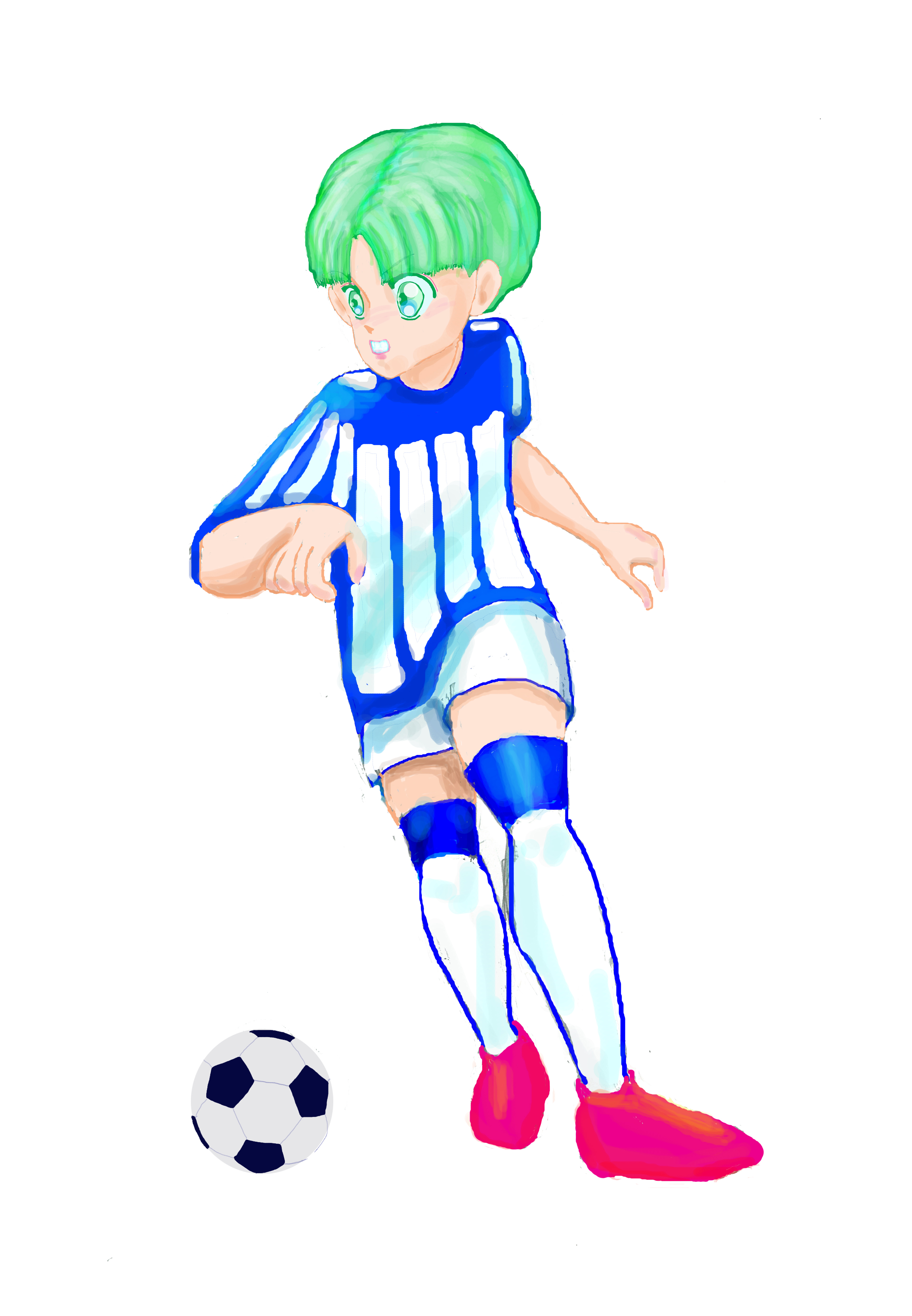サッカーボールを追う虚子君2